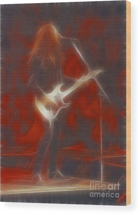 Def Leppard Wood Print featuring the photograph DefLep-Adrenalize-Vivian-GE11-Fractal by Gary Gingrich Galleries