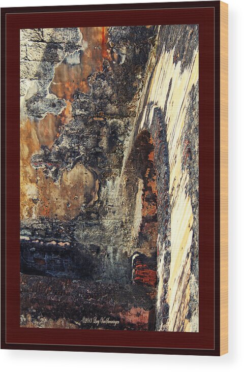 El Morro Wood Print featuring the photograph El Morro Arch with border by Lucy VanSwearingen