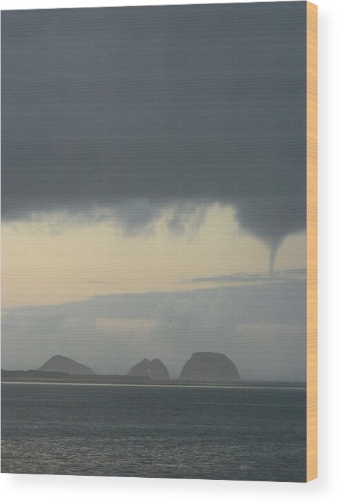 Funnel Cloud Wood Print featuring the photograph Funnel Cloud by Gallery Of Hope 