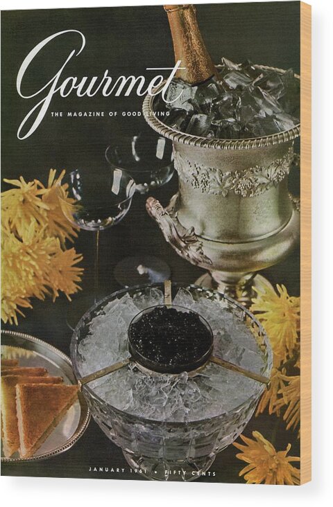 Food Wood Print featuring the photograph Gourmet Cover Featuring A Wine Cooler by Arthur Palmer