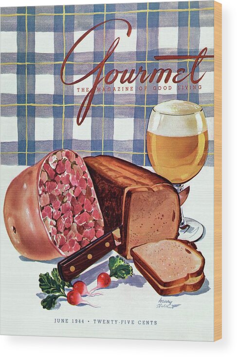 Food Wood Print featuring the photograph Gourmet Cover Featuring Bread by Henry Stahlhut