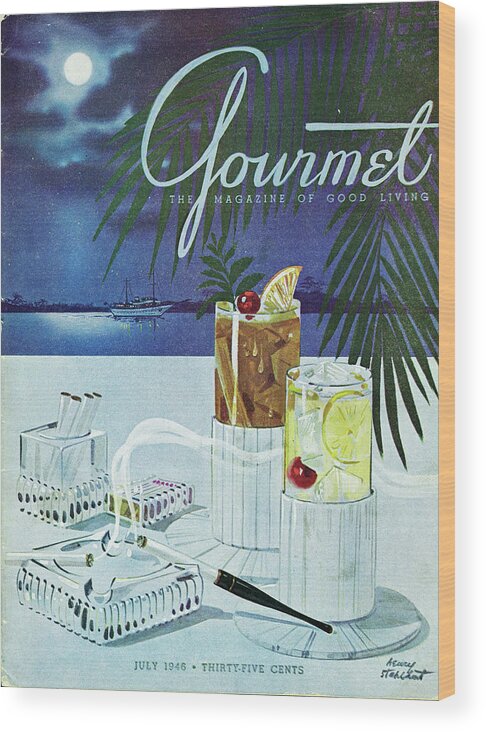 Boat Wood Print featuring the photograph Gourmet Cover Of Cocktails by Henry Stahlhut