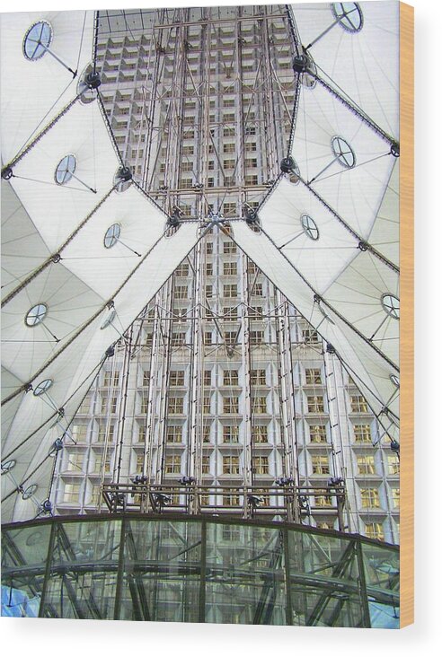 Grand Arche Wood Print featuring the photograph Grand Arche by Oleg Zavarzin