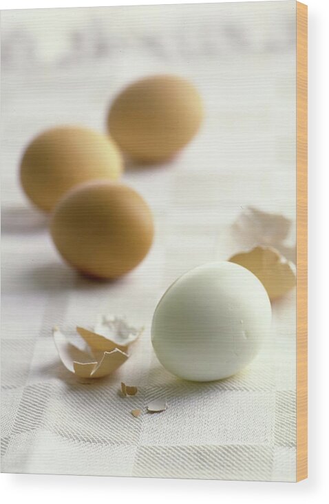 Cooking Wood Print featuring the photograph Hard-boiled Eggs by Romulo Yanes