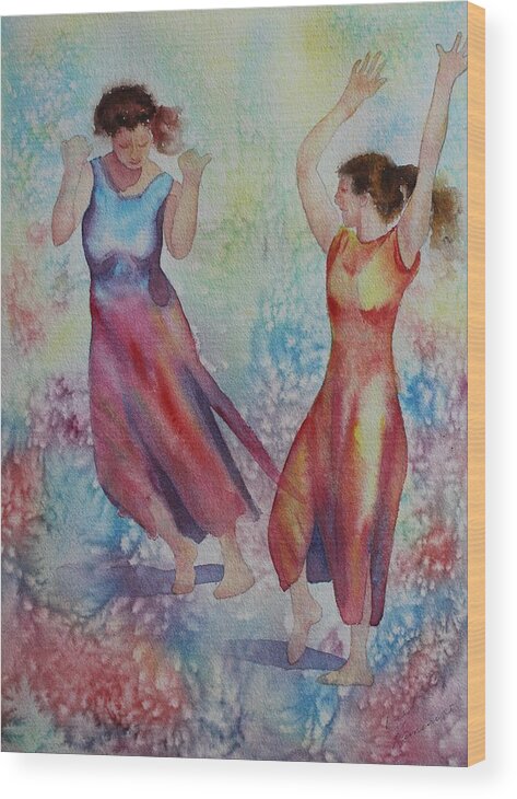 Dance Wood Print featuring the painting I Hope You Dance by Ruth Kamenev