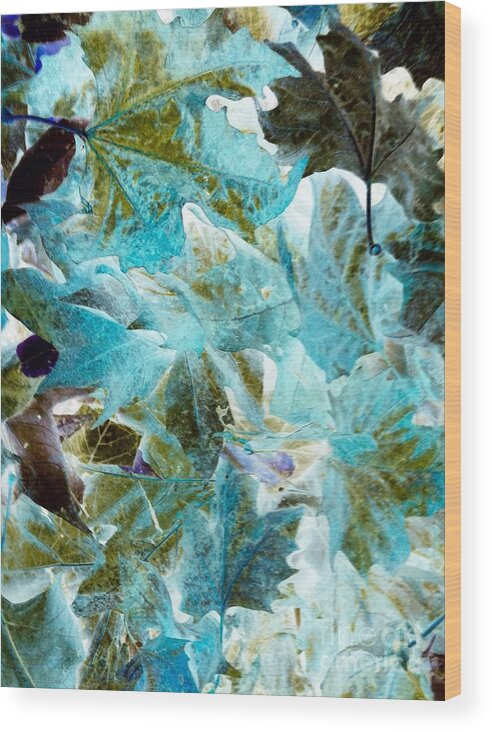 Photograph Landscape Inverted Fall Leaves. Photo Prints Wood Print featuring the photograph Inverted Fall Leaves by Gayle Price Thomas