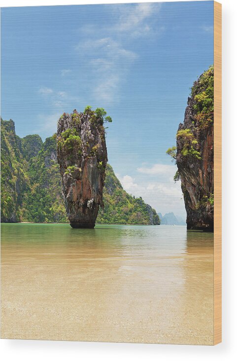 Andaman Sea Wood Print featuring the photograph James Bond Island, Thailand by Ivanmateev