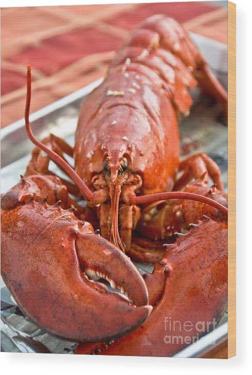  Wood Print featuring the photograph Lobster Dinner by Cheryl Baxter