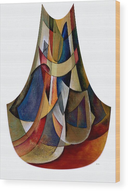 Art Wood Print featuring the digital art Modern Vase by Rafael Salazar