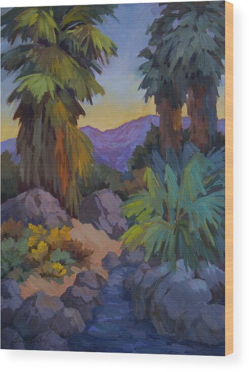 Desert Wood Print featuring the painting Morning Shade 2 by Diane McClary