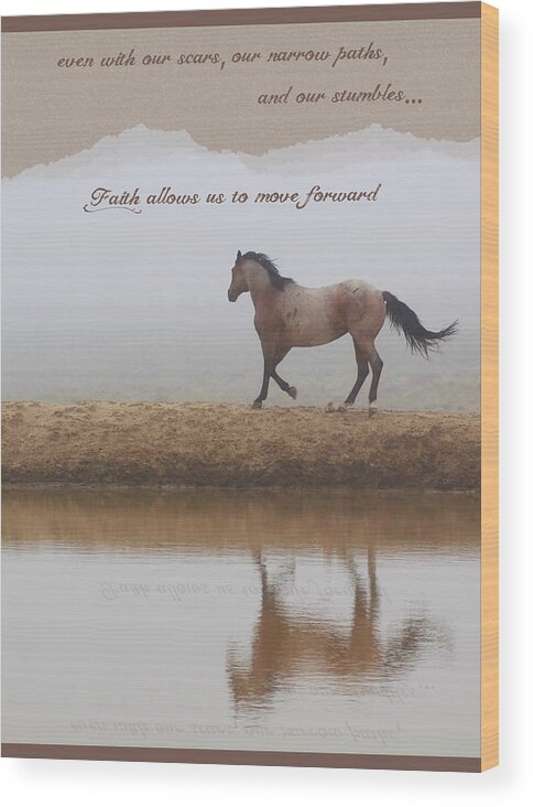 Inspirational Wood Print featuring the photograph Mystical Beauty Inspirational by Amanda Smith