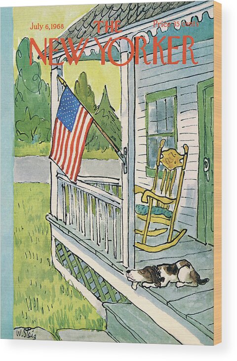 Labor Day Wood Print featuring the painting New Yorker July 6th, 1968 by William Steig