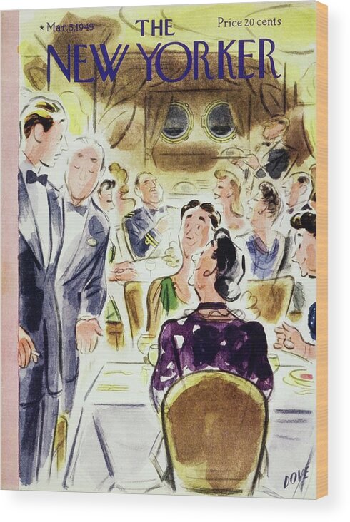 Illustration Wood Print featuring the painting New Yorker March 5 1949 by Leonard Dove