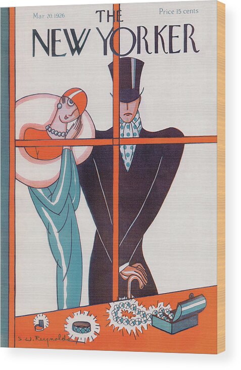 Jewelry Wood Print featuring the painting New Yorker March 20th, 1926 by Stanley W Reynolds
