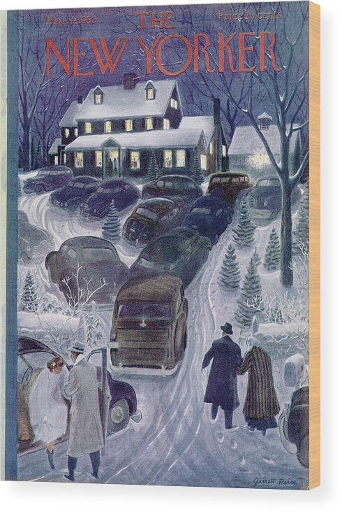 Season Wood Print featuring the painting New Yorker March 4th, 1950 by Garrett Price
