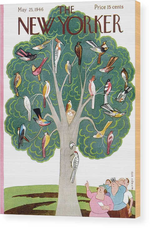 Bird Wood Print featuring the painting New Yorker May 25, 1946 by Rea Irvin