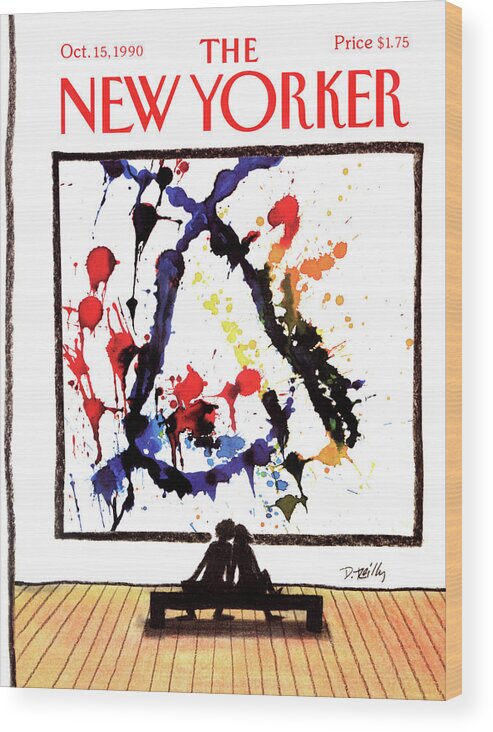 Art Wood Print featuring the painting New Yorker October 15th, 1990 by Donald Reilly