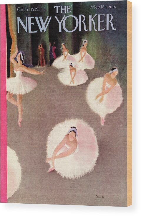 Ballet Wood Print featuring the painting New Yorker October 21, 1939 by Susanne Suba