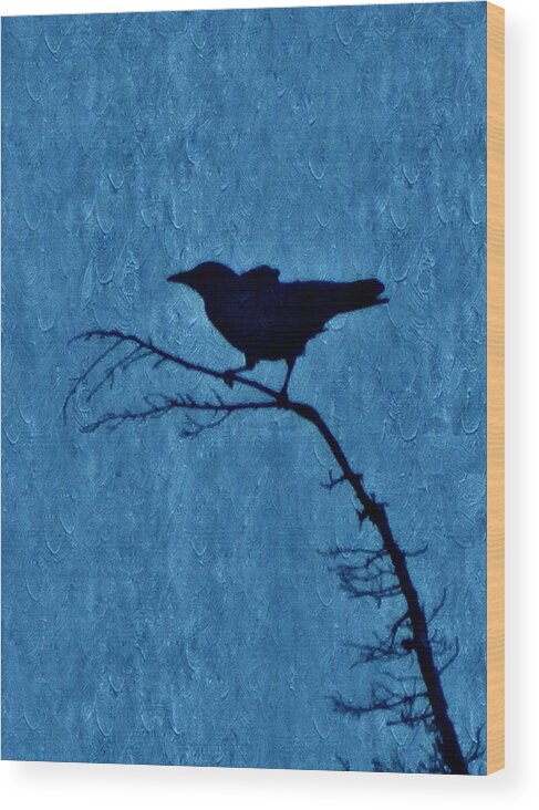 Crow Wood Print featuring the photograph Night Watchman by Annie Adkins