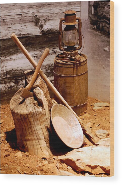 Still Life Wood Print featuring the photograph Old Tools by AJ Schibig