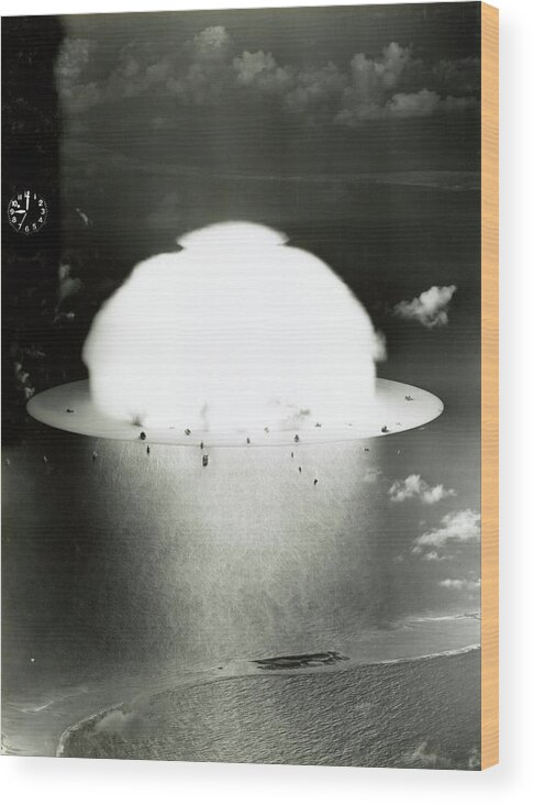 Able Wood Print featuring the photograph Operation Crossroads Atom Bomb Test by Library Of Congress