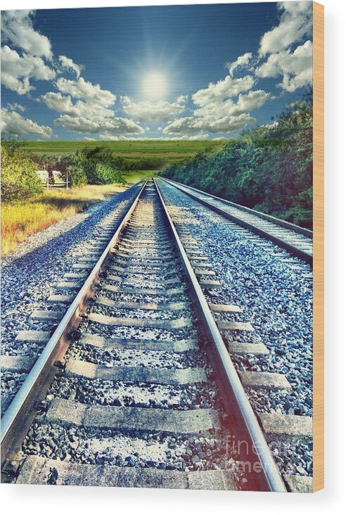 Colors Wood Print featuring the photograph Railroad to Heaven by Carlos Avila
