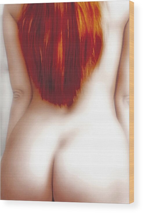 Woman Wood Print featuring the photograph Red Temptation by Joachim G Pinkawa