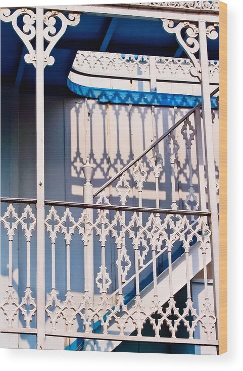 Bars Wood Print featuring the photograph Riverboat Railings by Christi Kraft