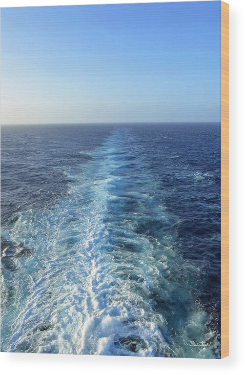 Water Wood Print featuring the photograph Sailing Away by Shanna Hyatt