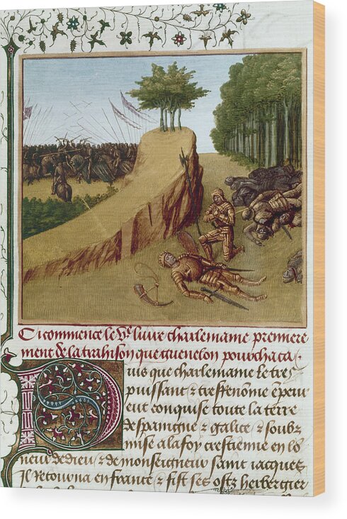1460 Wood Print featuring the painting Song Of Roland, 778 by Granger