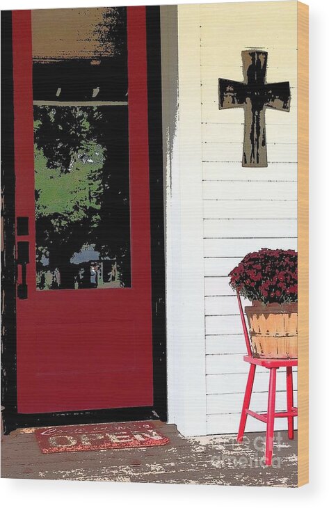 Doors Wood Print featuring the photograph The Door is always Open by Marsha Young