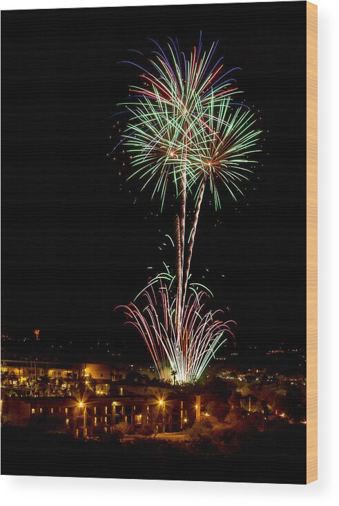 Fireworks Wood Print featuring the photograph Time to Celebrate by James Capo