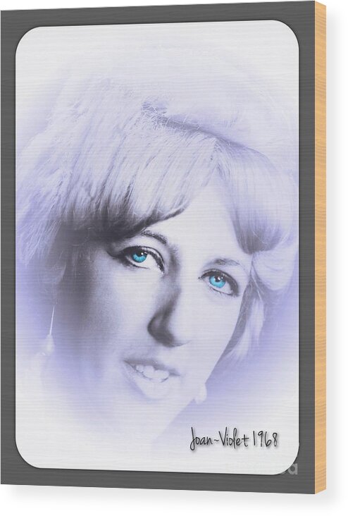 Portrait Art Wood Print featuring the photograph Turquoise Eyes 3 by Joan-Violet Stretch