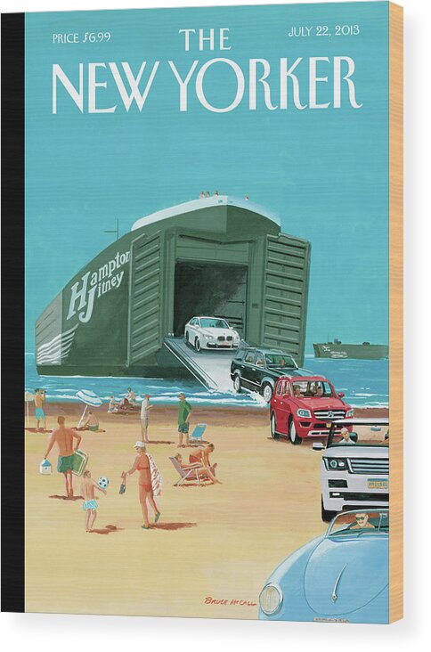 Travel Wood Print featuring the painting Operation Neptune by Bruce McCall