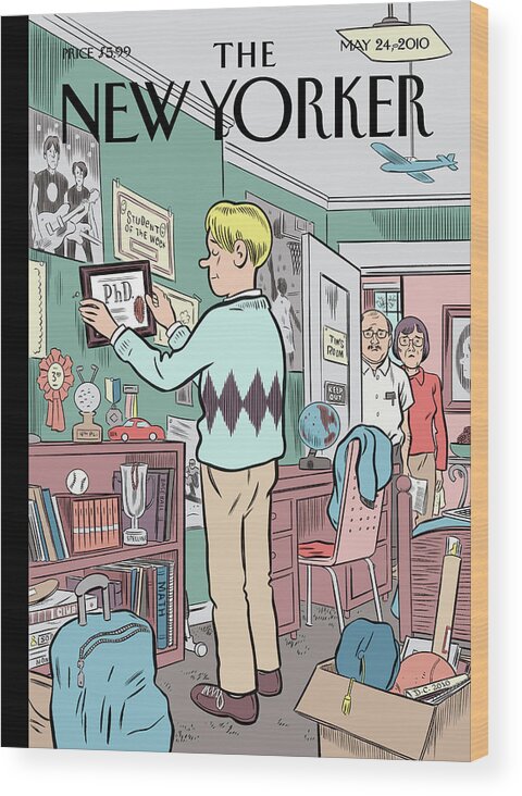 Boomerang Generation Wood Print featuring the painting Boomerang Generation by Daniel Clowes