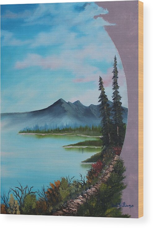 Oil Wood Print featuring the painting Valley Vignette by Bob Williams