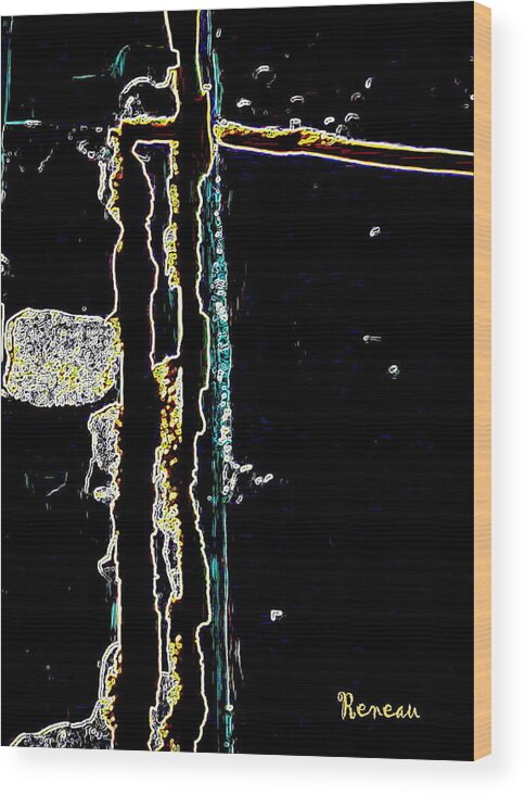Abstract Wood Print featuring the photograph Wall Art by A L Sadie Reneau