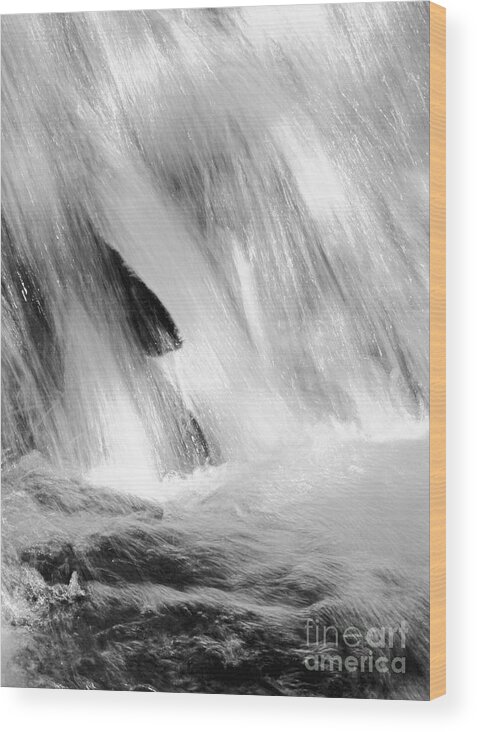 Water Wood Print featuring the photograph Waterfall Abstract by Richard Lynch
