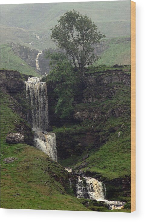 Waterfall Wood Print featuring the photograph Waterfall by John Topman