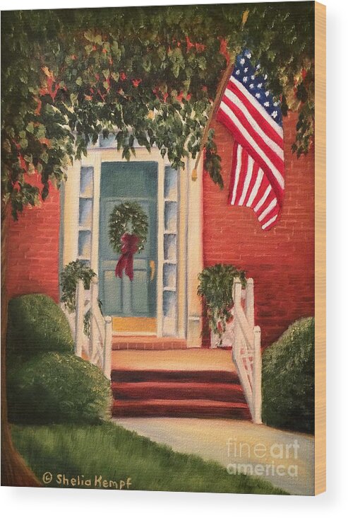 Art Wood Print featuring the painting Welcome Home by Shelia Kempf