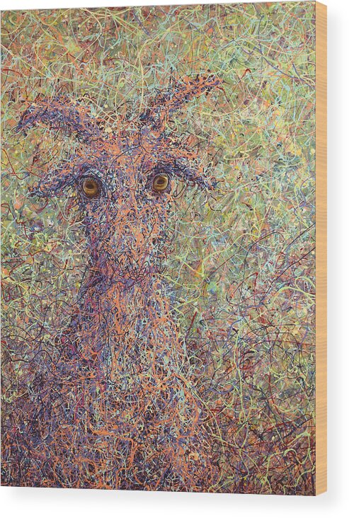 Goat Wood Print featuring the painting Wild Goat by James W Johnson