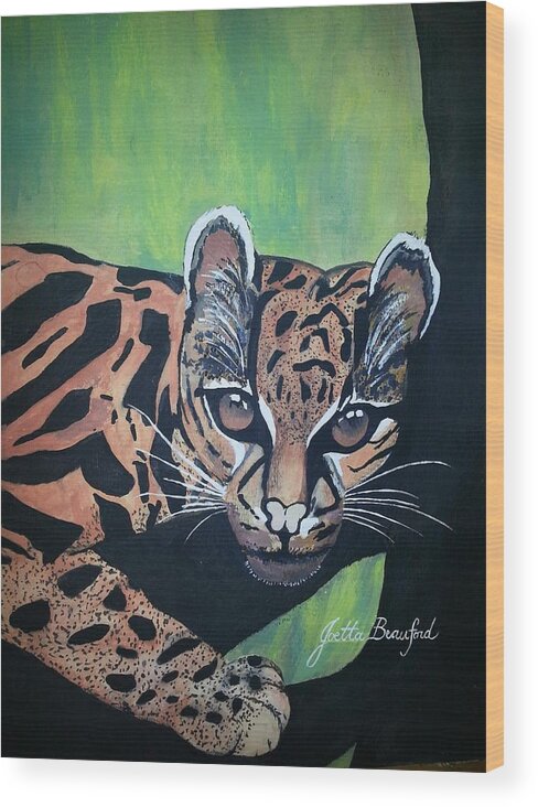 Wild Wood Print featuring the painting Young In Wild by Joetta Beauford