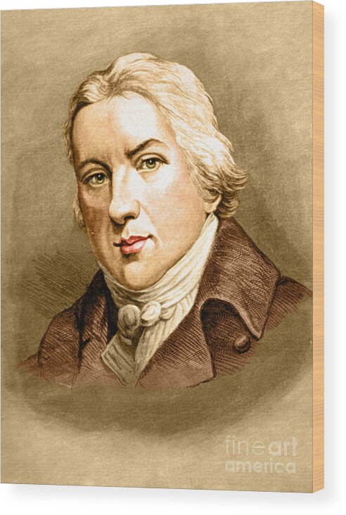 History Wood Print featuring the photograph Edward Jenner, English Microbiologist #9 by Science Source