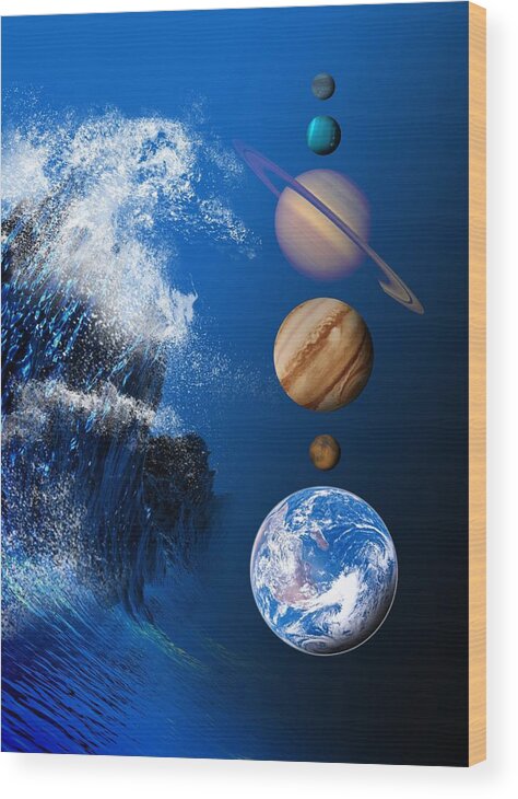 Vertical Wood Print featuring the digital art End Of The World In 2012 Conceptual Image #9 by Victor Habbick Visions