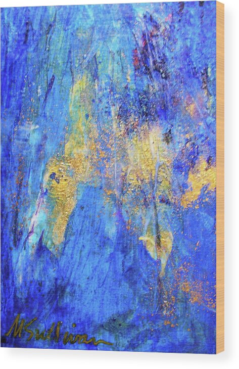 Abstract Art Wood Print featuring the painting Celebration by Mary Sullivan