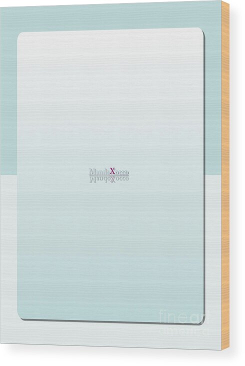 Design Wood Print featuring the mixed media Cream Mint Back by Mando Xocco