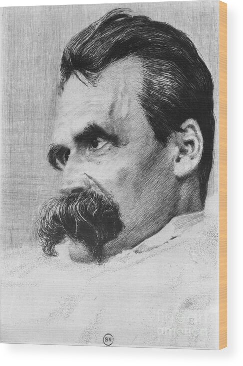 History Wood Print featuring the photograph Friedrich Wilhelm Nietzsche, German by Photo Researchers