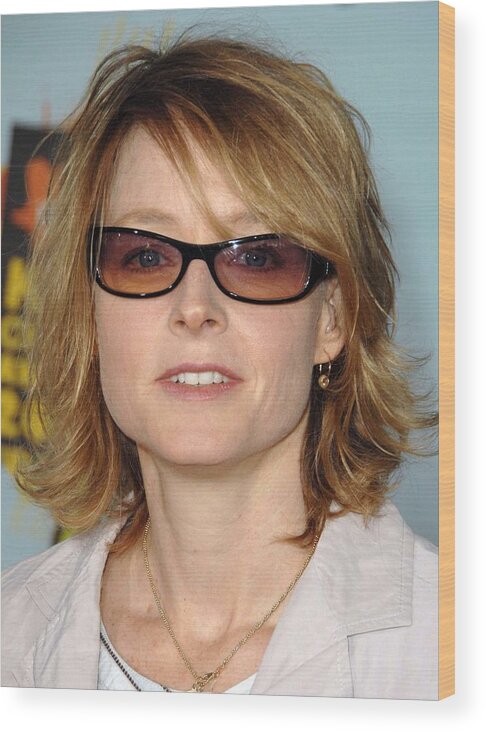 Nickelodeon''s 21st Annual Kids'' Choice Awards - Arrivals Wood Print featuring the photograph Jodie Foster At Arrivals by Everett