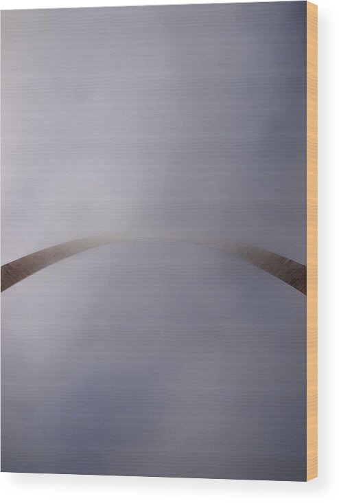 St. Louis Arch Wood Print featuring the photograph Lost in the Clouds by Joshua House