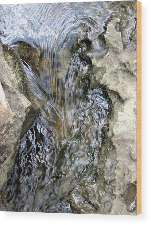 Stream Wood Print featuring the photograph Slipstream by Life Makes Art
